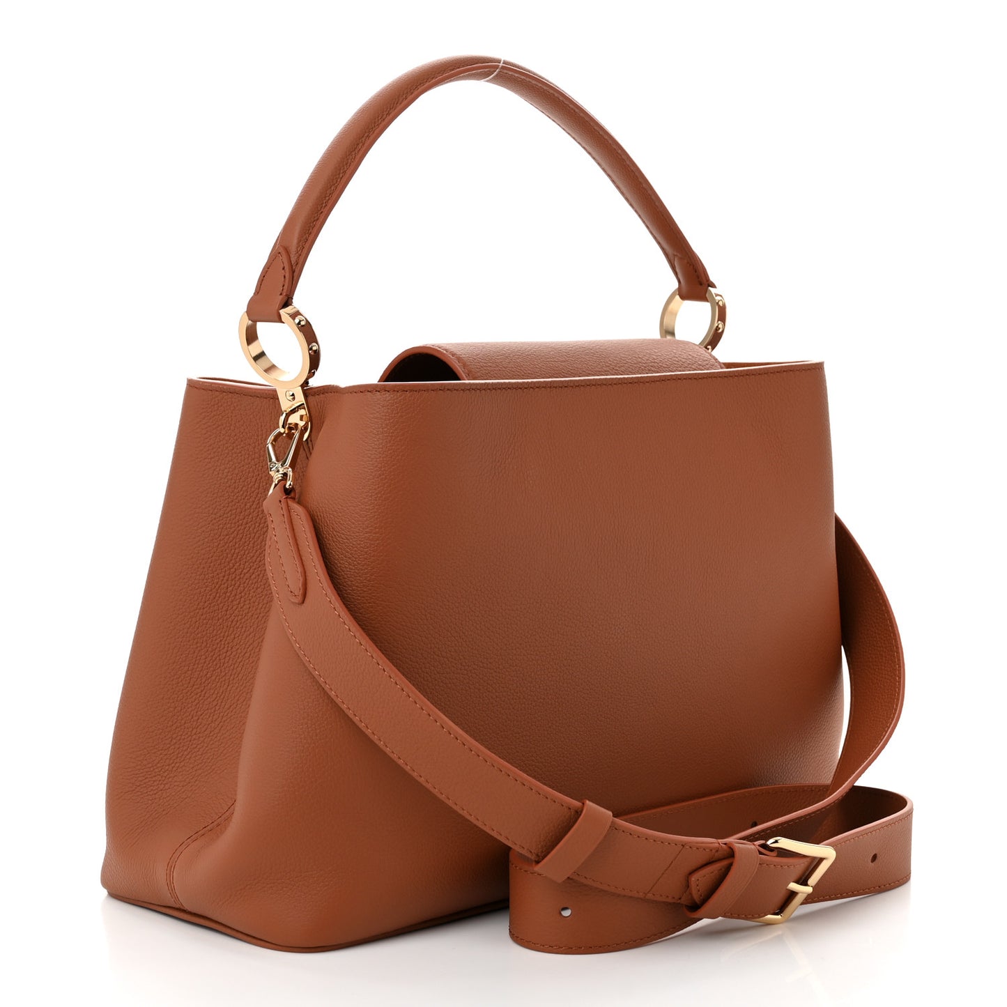 Smooth Grained Calfskin Capucines GM Souple Cognac