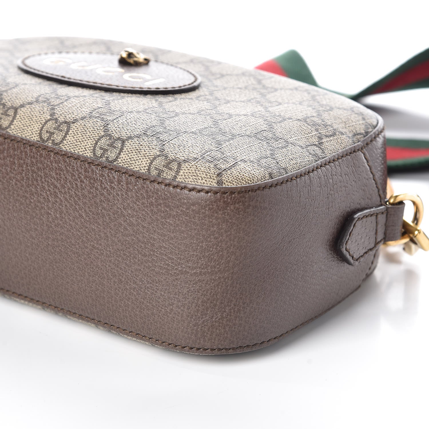 Gucci GG Supreme Monogram Web Neo Vintage Shoulder Bag Beige New Acero Crop 6 of 9