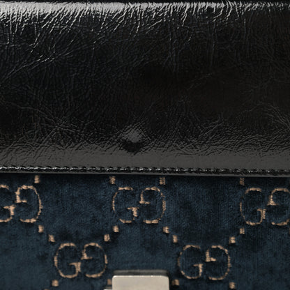 Gucci Velvet Skipper GG Monogram Small Dionysus Shoulder Bag Blue Beige Black 14 of 14