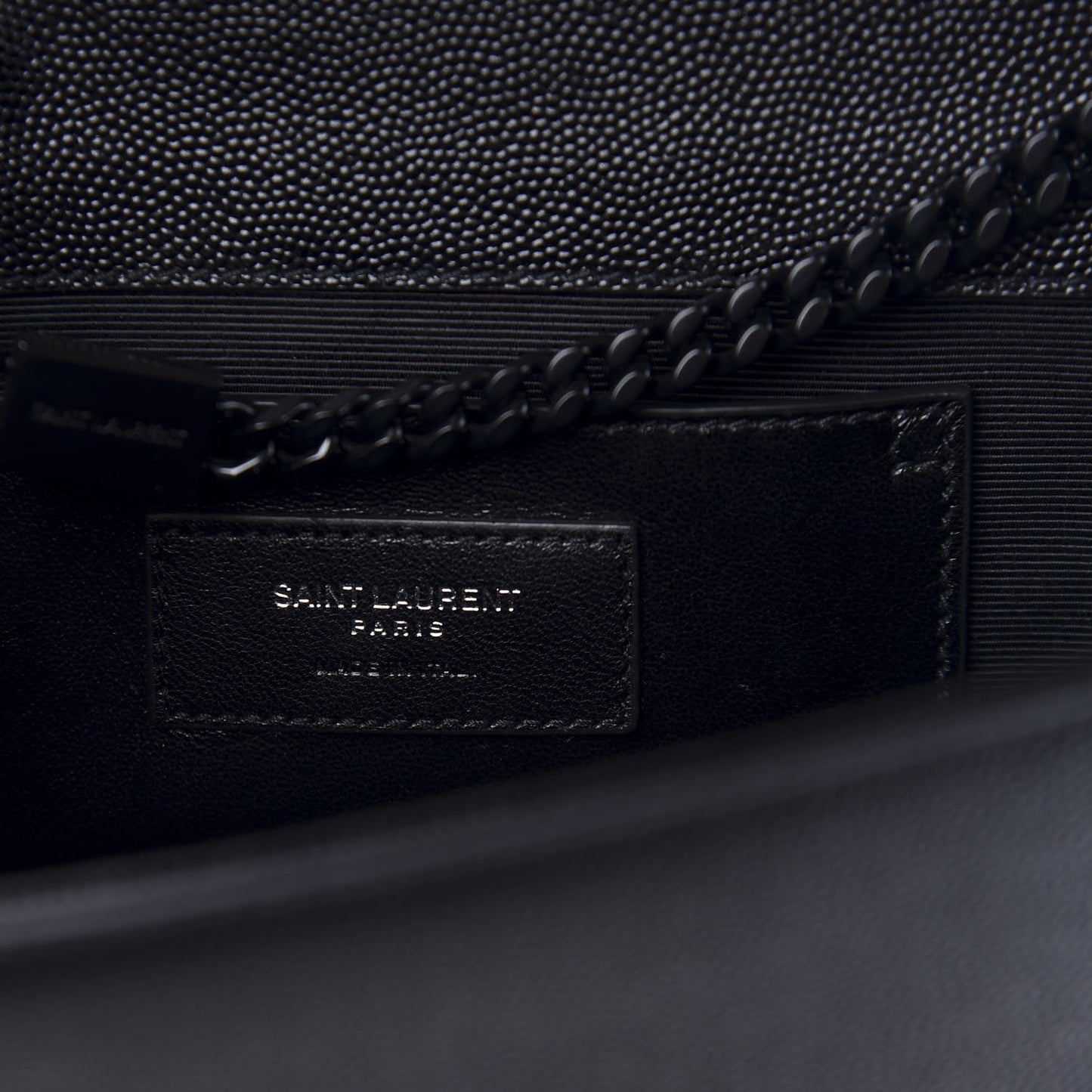 Grain De Poudre Medium Classic Monogram Kate Satchel Black