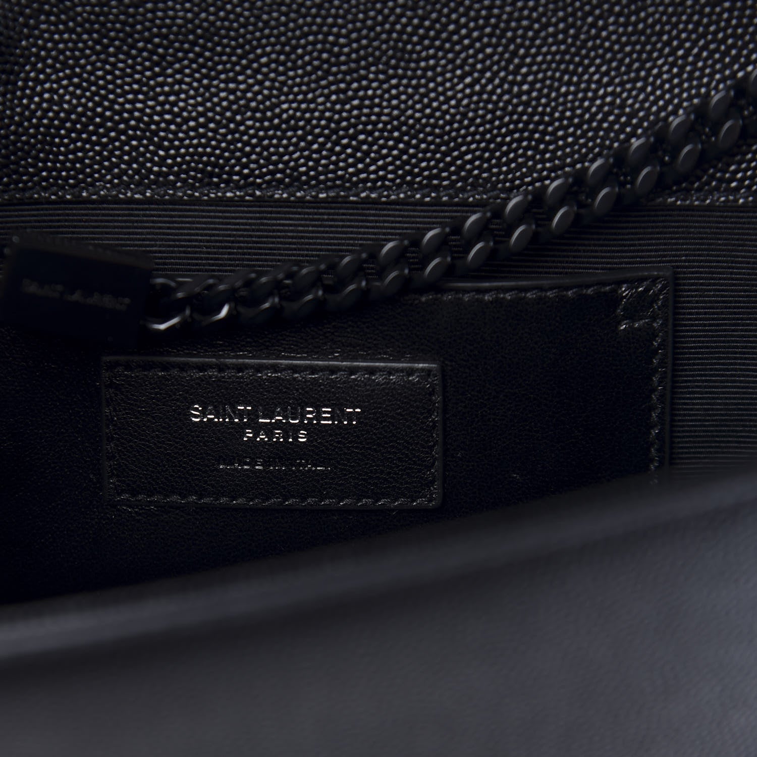 Saint Laurent Grain De Poudre Medium Classic Monogram Kate Satchel Black 9 of 10