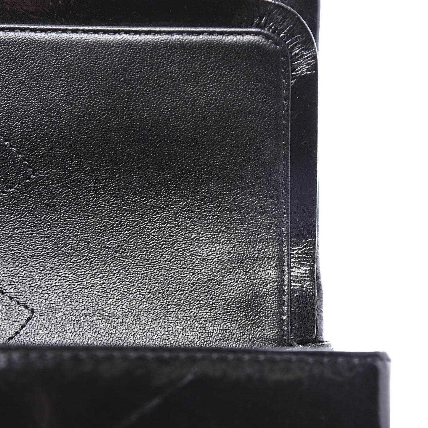 Distressed Patent Quilted 2.55 Reissue 226 Flap So Black