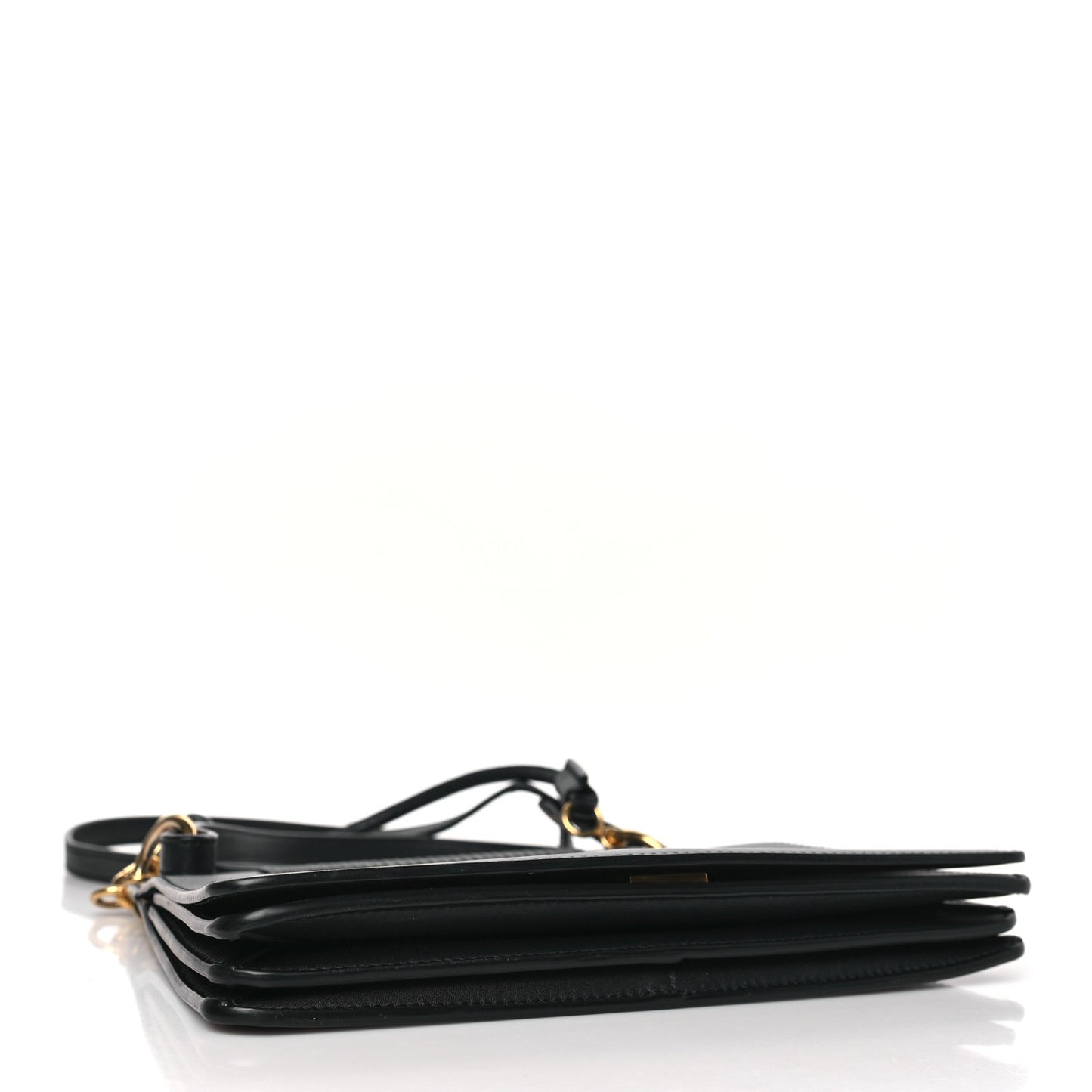 Calfskin Small Whip Top Handle Crossbody Black