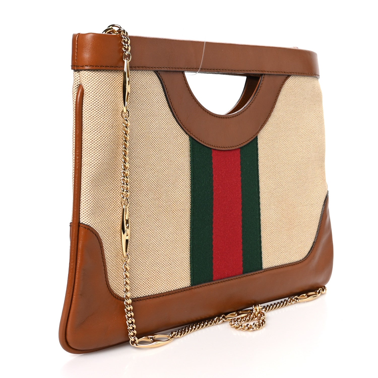 Gucci Canvas Large Vintage Shoulder Bag Brown 4 of 12