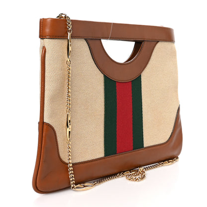 Gucci Canvas Large Vintage Shoulder Bag Brown 4 of 12