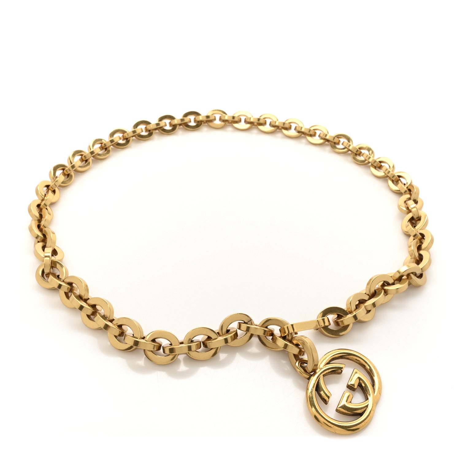 Gucci Chain GG Belt Aged Gold 2 of 8