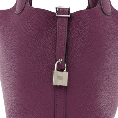 Hermes Taurillon Maurice Picotin Lock 18 PM Anemone 10 of 11
