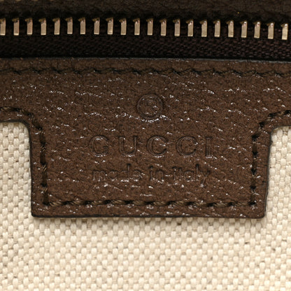 Gucci GG Supreme Monogram Textured Calfskin Web Large Attache Shoulder Bag Beige Ebony New Acero 6 of 11