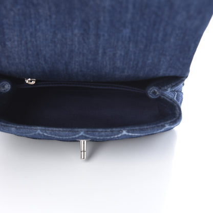 Chanel Denim Quilted Mini Coco Handle Flap Blue 5 of 14