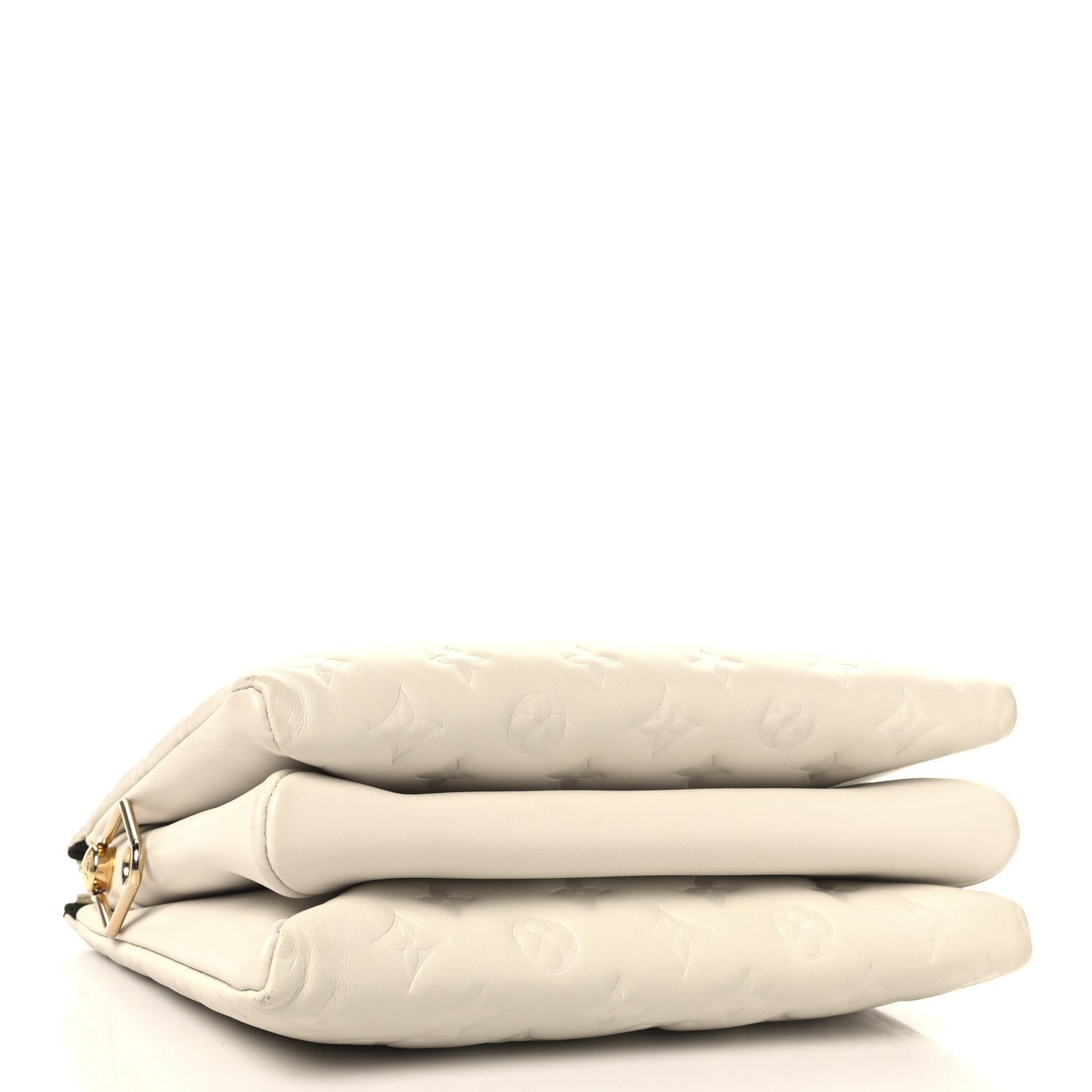 Louis Vuitton Lambskin Embossed Monogram Coussin PM Beige Cream 4 of 14