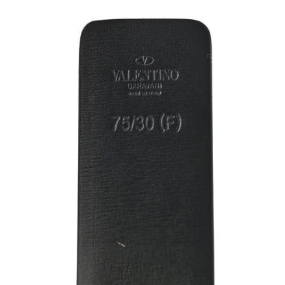 Valentino Garavani Glossy Calfskin VLogo Reversible 40mm Belt 75 30 Smokey Beige Black 3 of 6