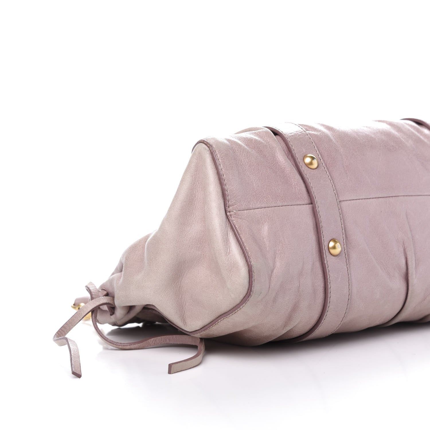 Miu Miu Vitello Lux Gathered Tote Mughetto 6 of 14