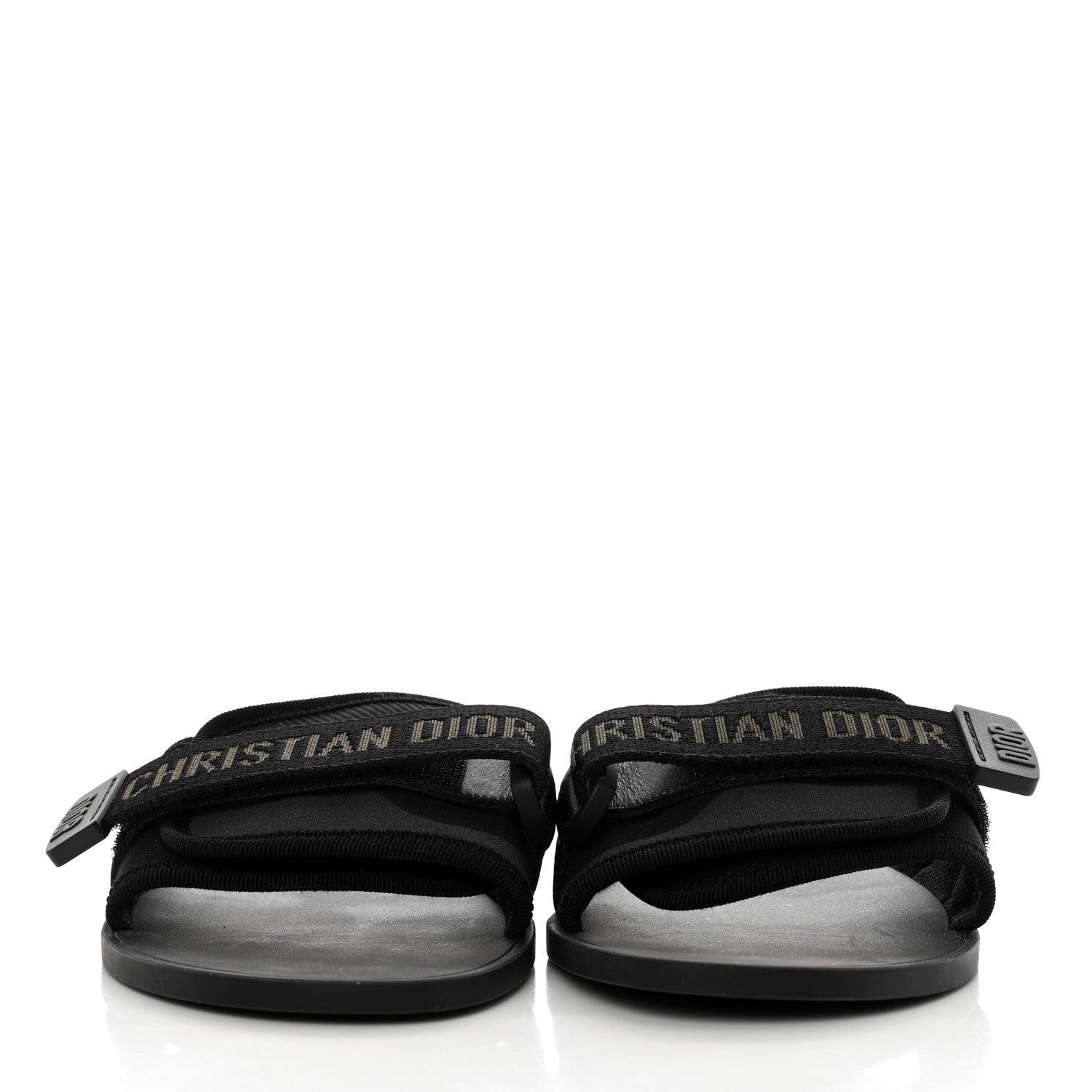 Christian Dior Technical Stretch Fabric Camouflage Dio(r)evolution Slide Sandals 40 Black Military 2 of 9
