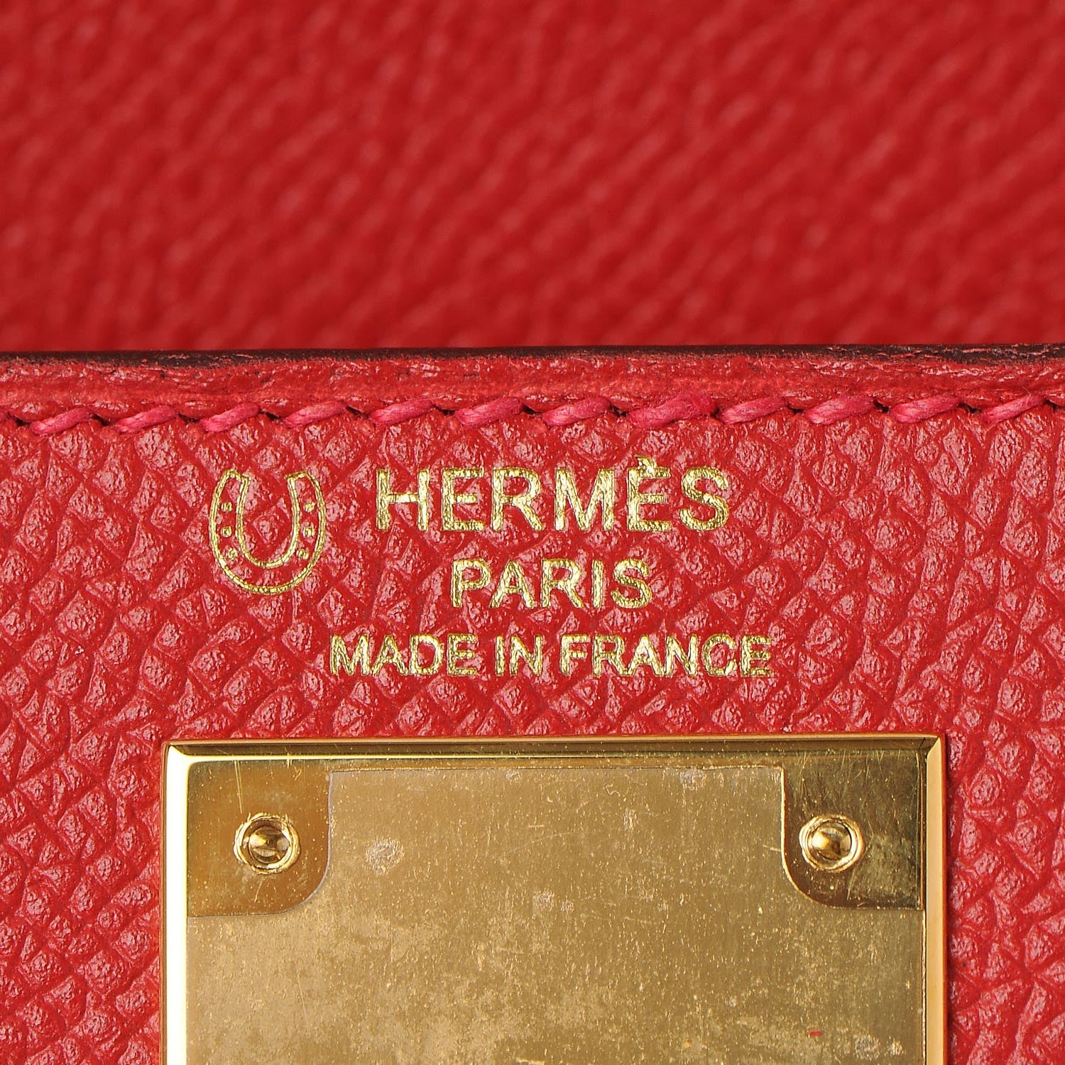 Hermes Epsom Horseshoe Kelly Sellier 28 Rouge Casaque Etain 21 of 36