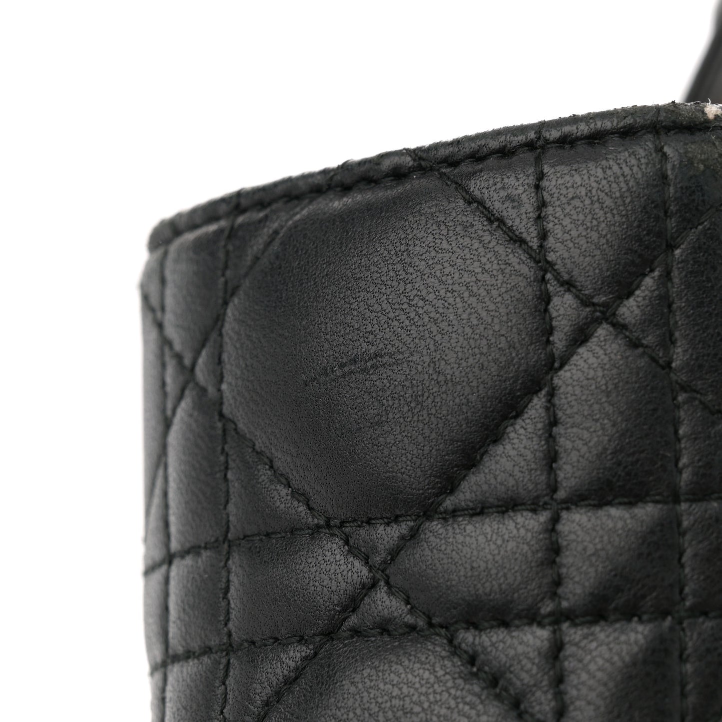 Lambskin Cannage Large Lady Dior Black