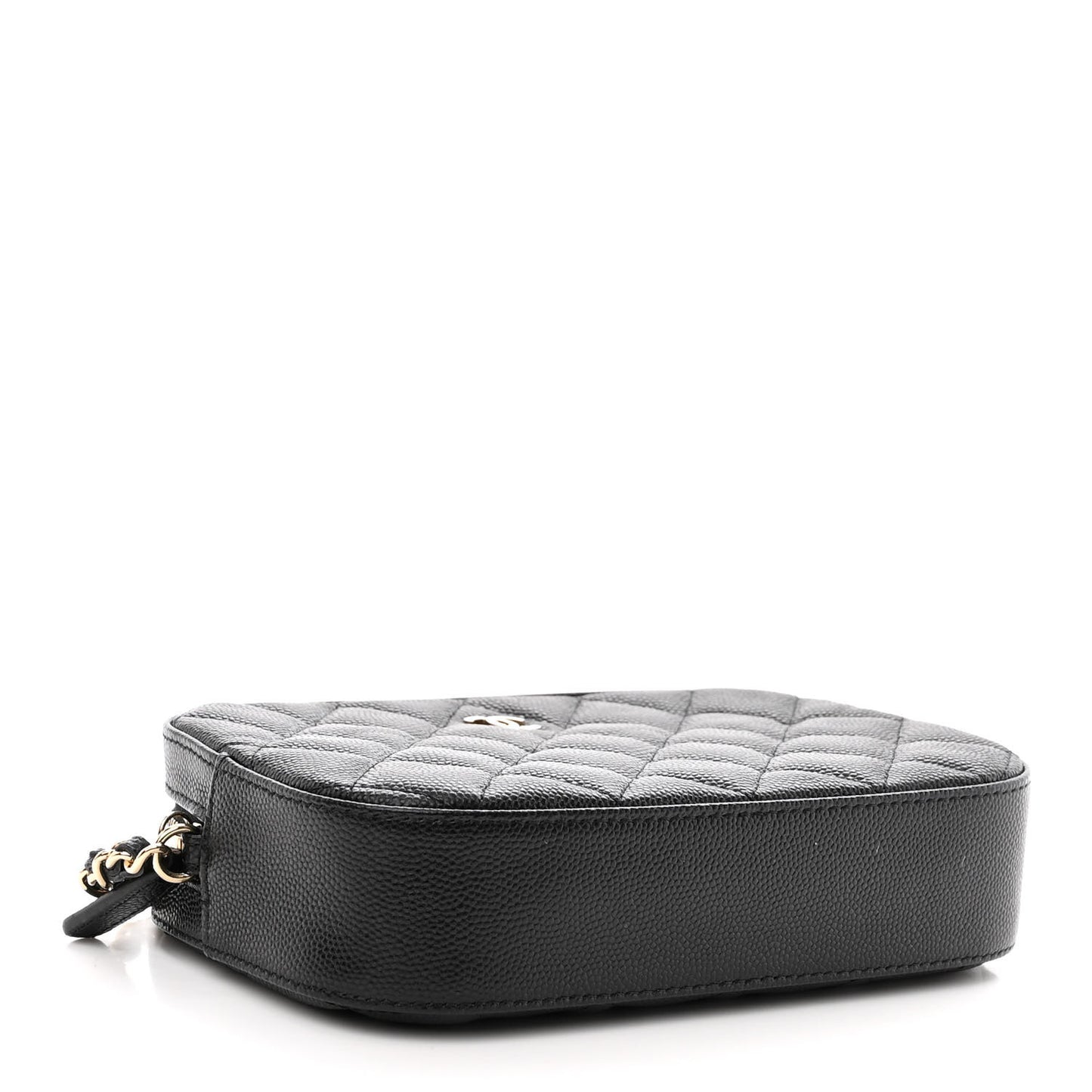 Caviar Quilted Vanity With Chain Black