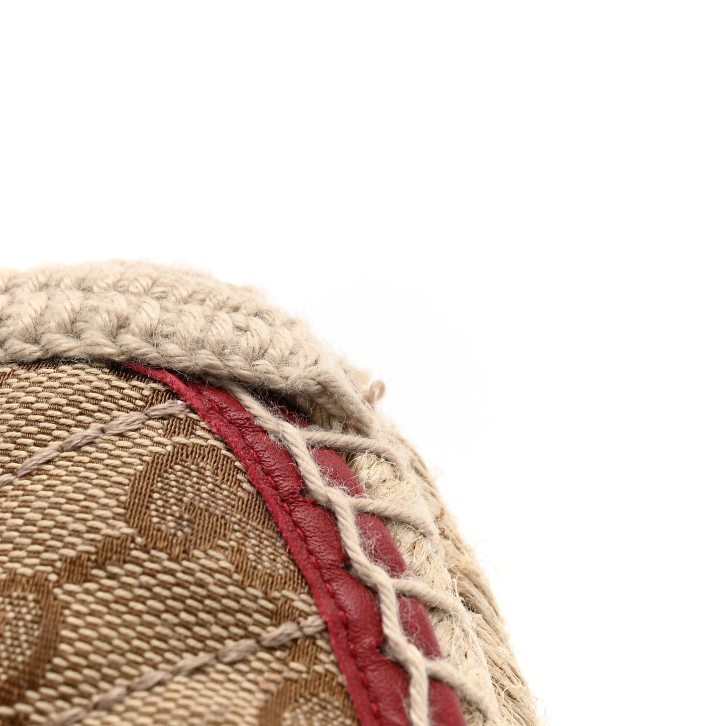 Monogram Matelasse Diagonal GG Marmont Espadrilles 36 Beige New Cherry Red