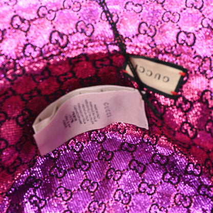 Gucci Canvas Lame GG Monogram Reversible Bucket Hat M Fuxia Pink 8 of 16
