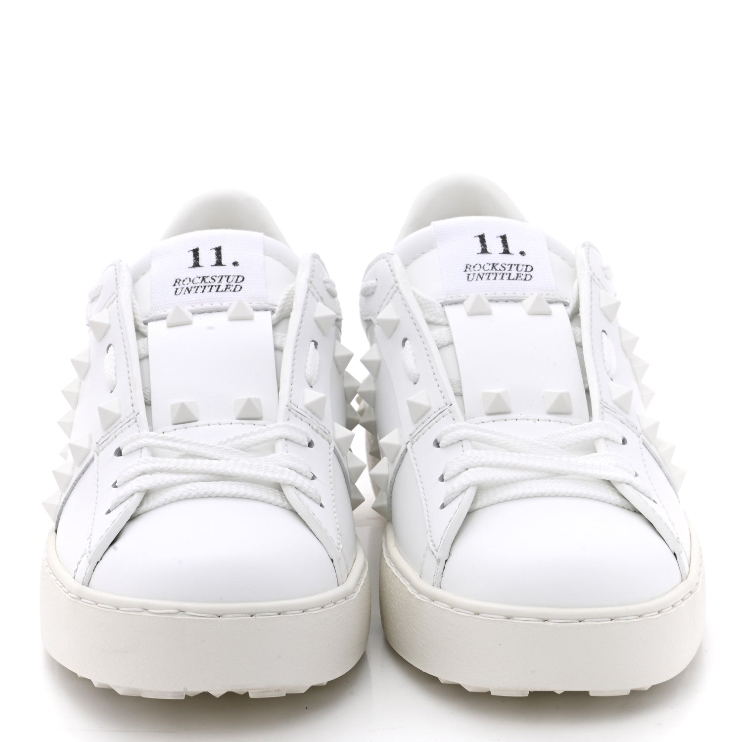 Valentino Garavani Calfskin Rockstud Untitled Open Sneakers 38 White 2 of 11