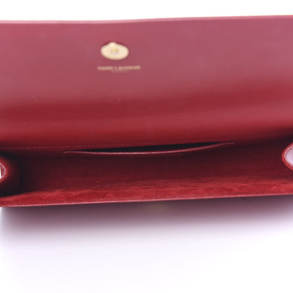 Saint Laurent Calfskin Monogram Cassandre Clutch Rouge Orient 4 of 12