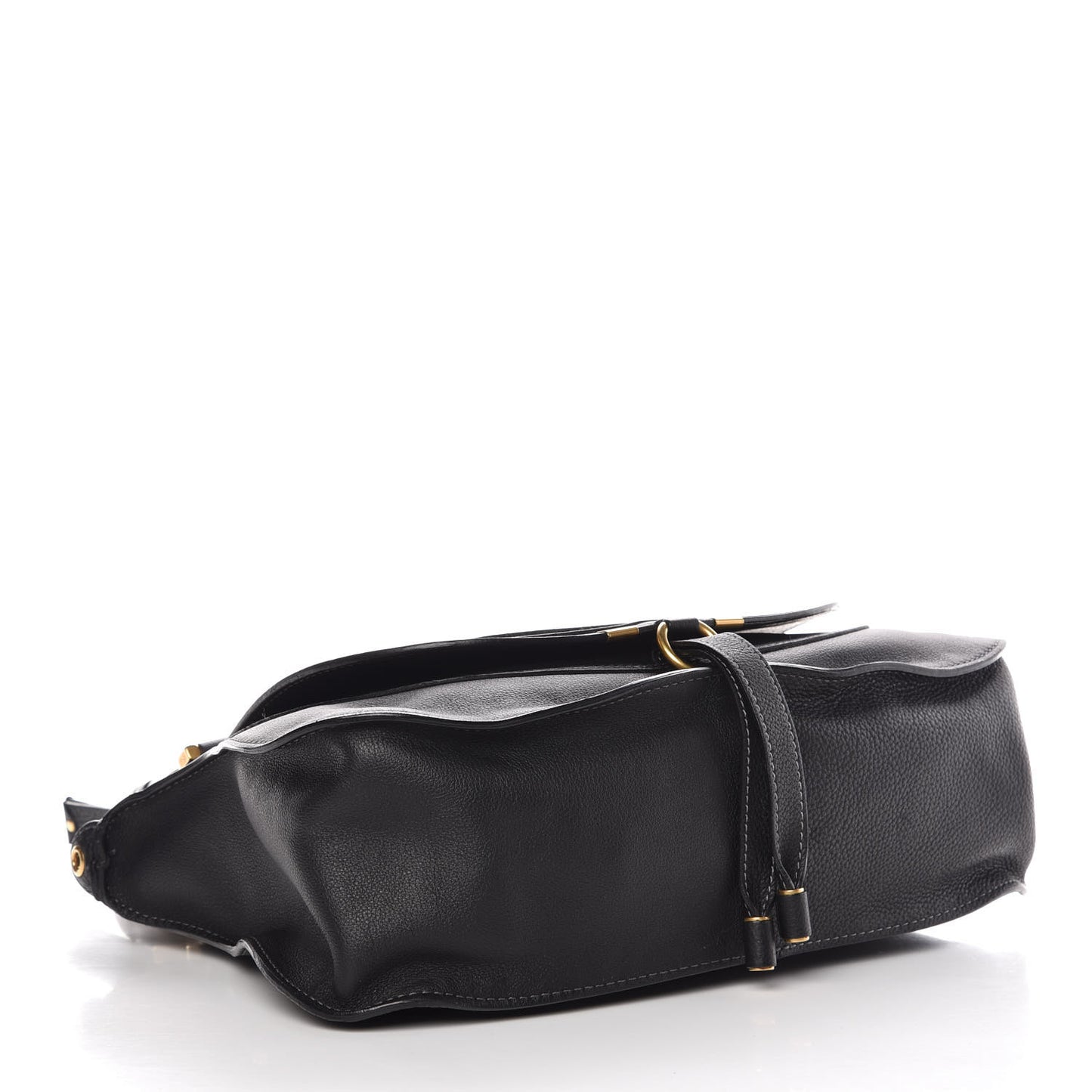 Calfskin Medium Marcie Satchel Black