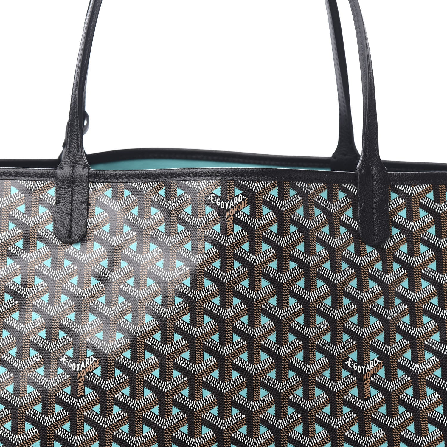 Goyard Goyardine Saint Louis Claire Voie GM Black Blue 10 of 10