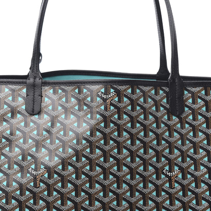 Goyard Goyardine Saint Louis Claire Voie GM Black Blue 10 of 10