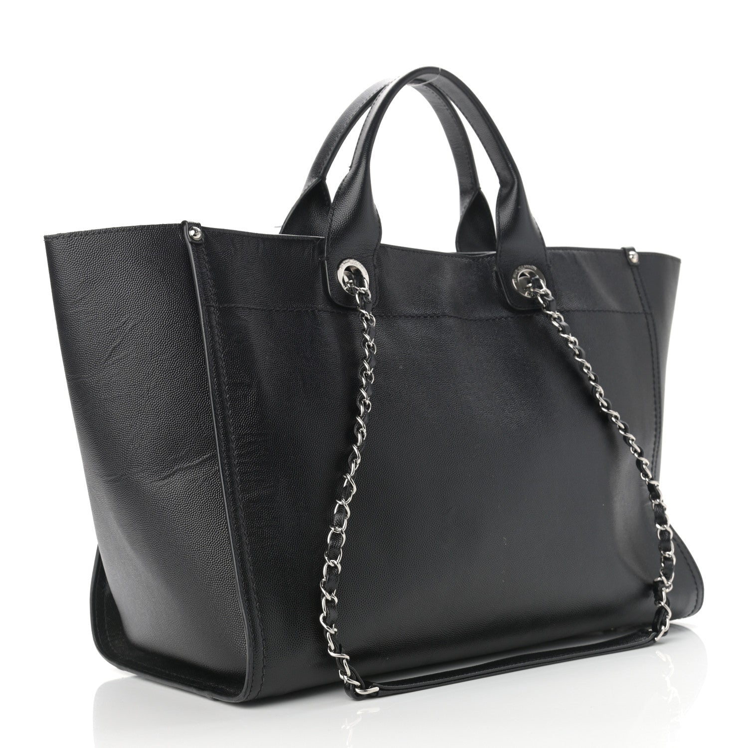 Chanel Caviar Medium Studded Deauville Tote Black 3 of 14