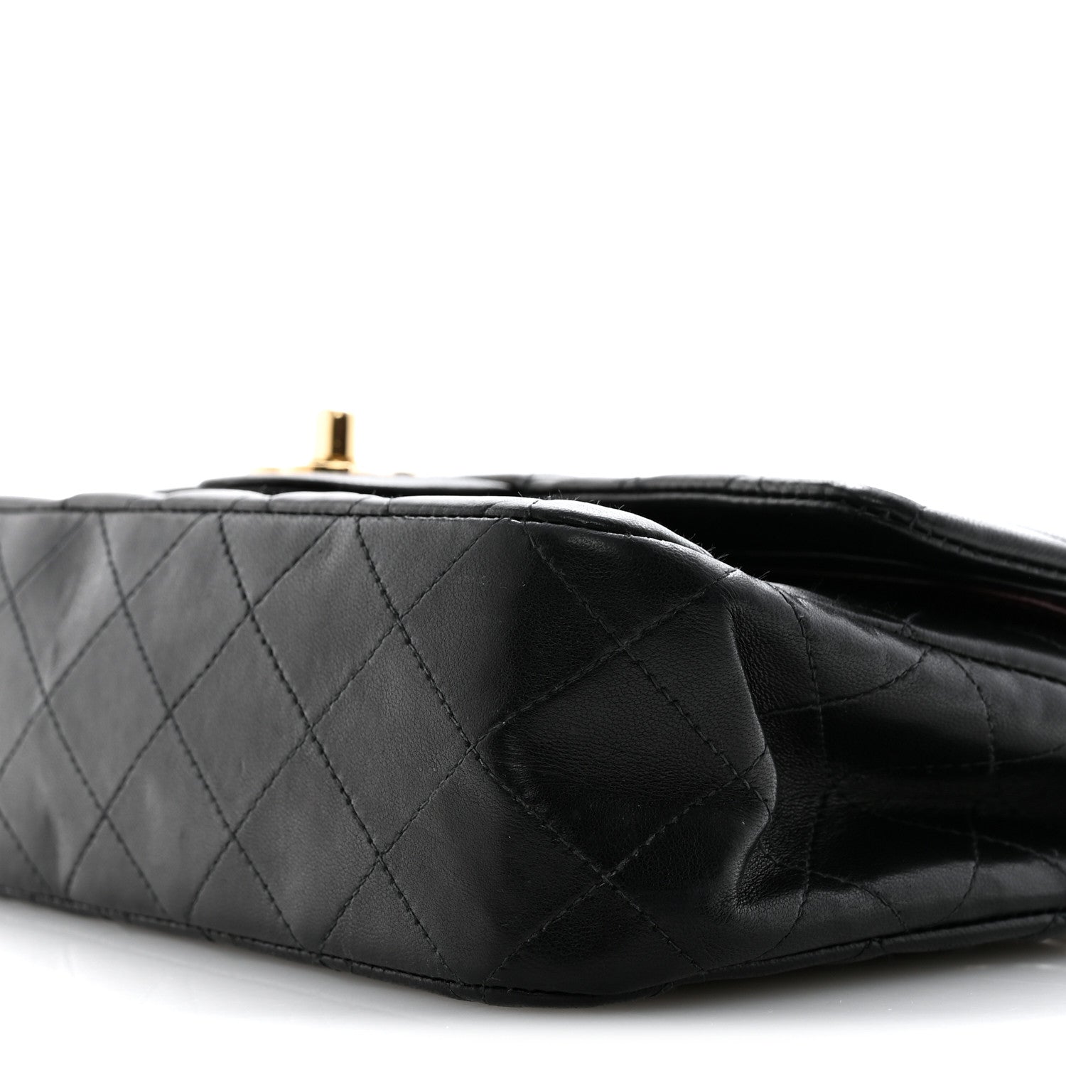 Chanel Lambskin Quilted Medium Double Flap Black 10 of 13