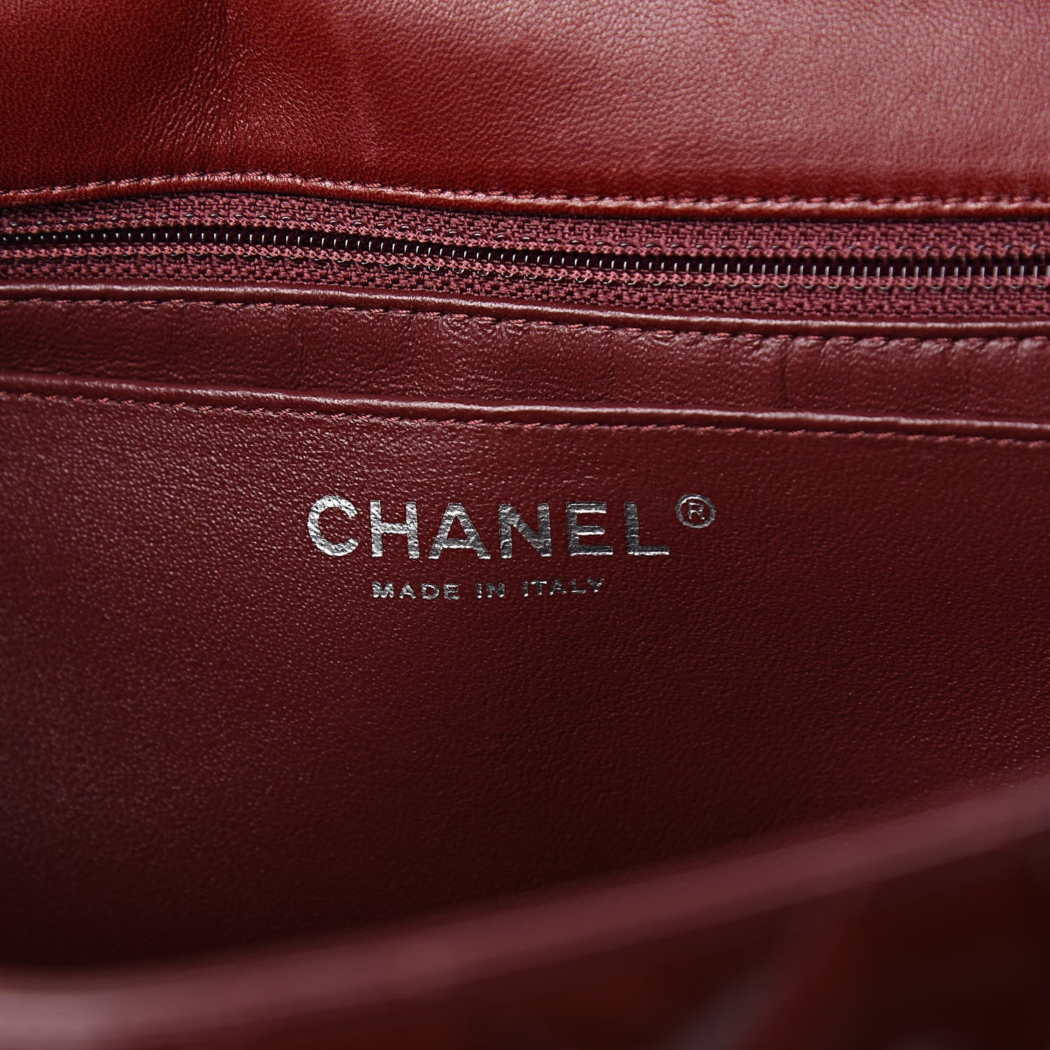 Chanel Patent Quilted Maxi Single Flap Dark Red 6 of 11