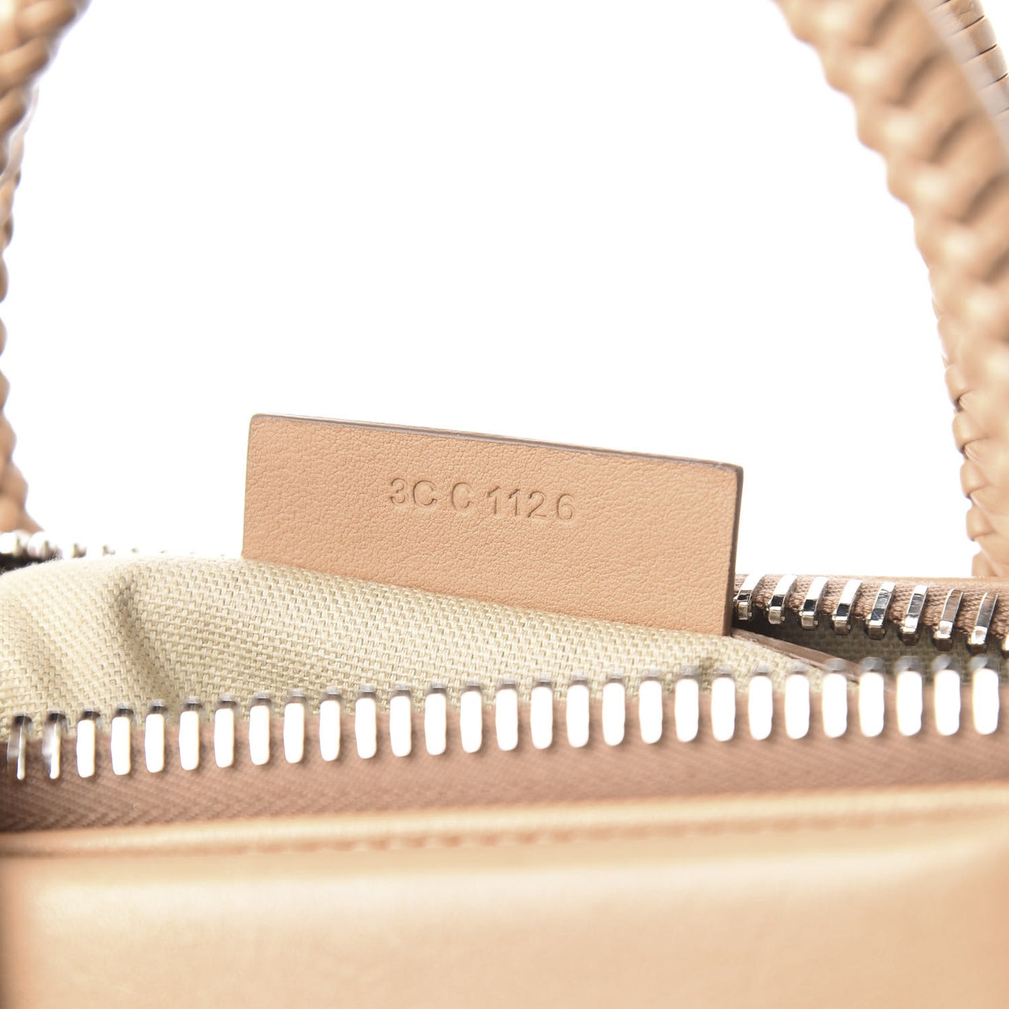 Sugar Goatskin Braided Small Antigona Medium Beige