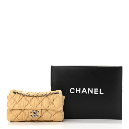 Chanel Calfskin Quilted Medium Bubble Quilt Flap Bag Beige 11 of 11