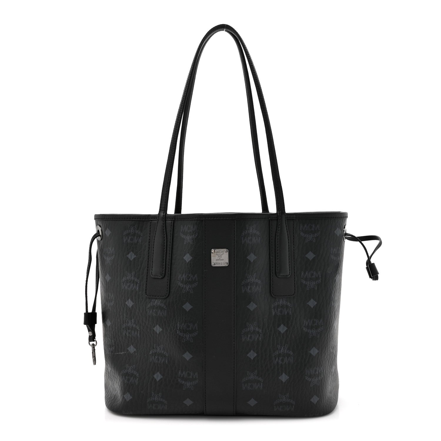 MCM Visetos Small Liz Reversible Shopper Tote Black 1 of 19