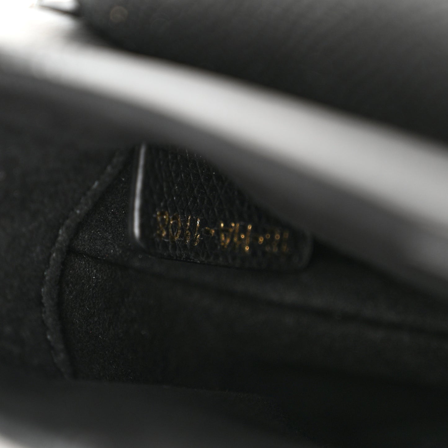 Grained Calfskin Mini Saddle Bag Black