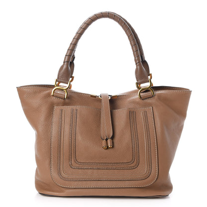 Chloe Calfskin Large New Marcie Tote Nut 1 of 7