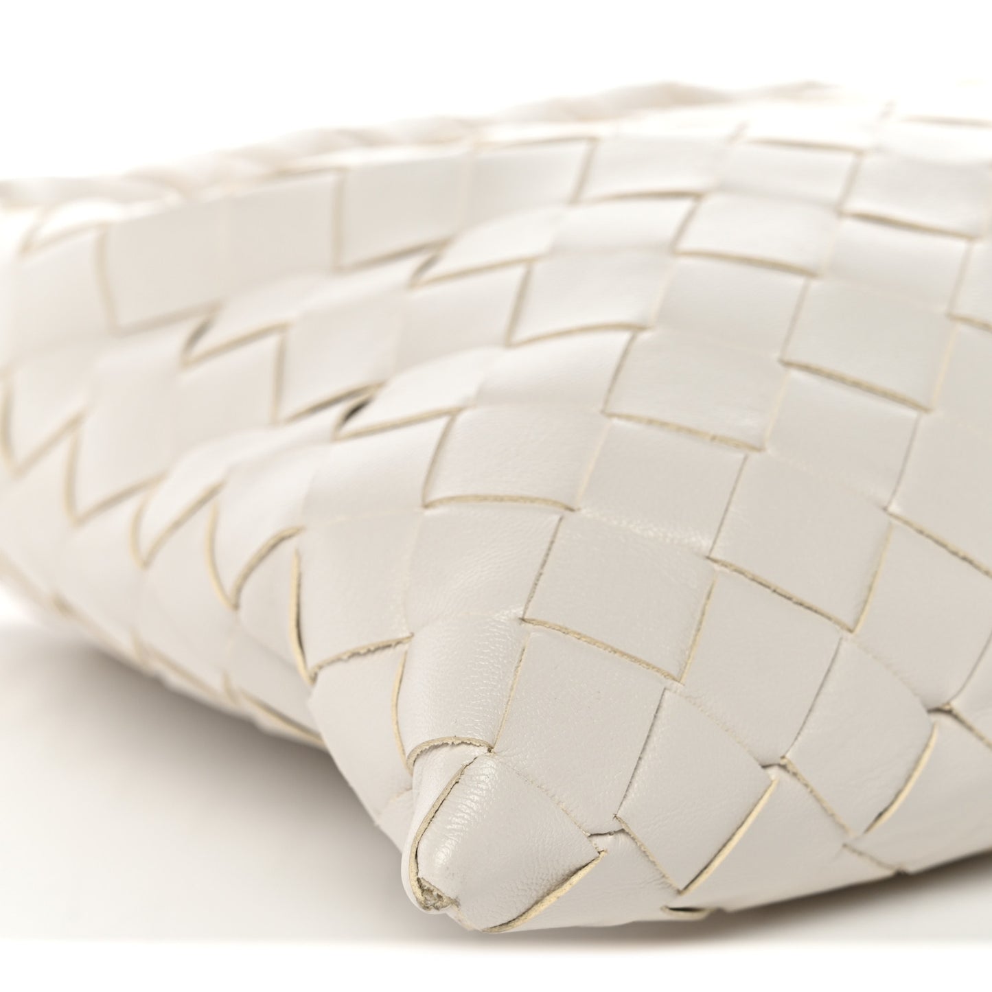 Calfskin Intrecciato Mini Hop White