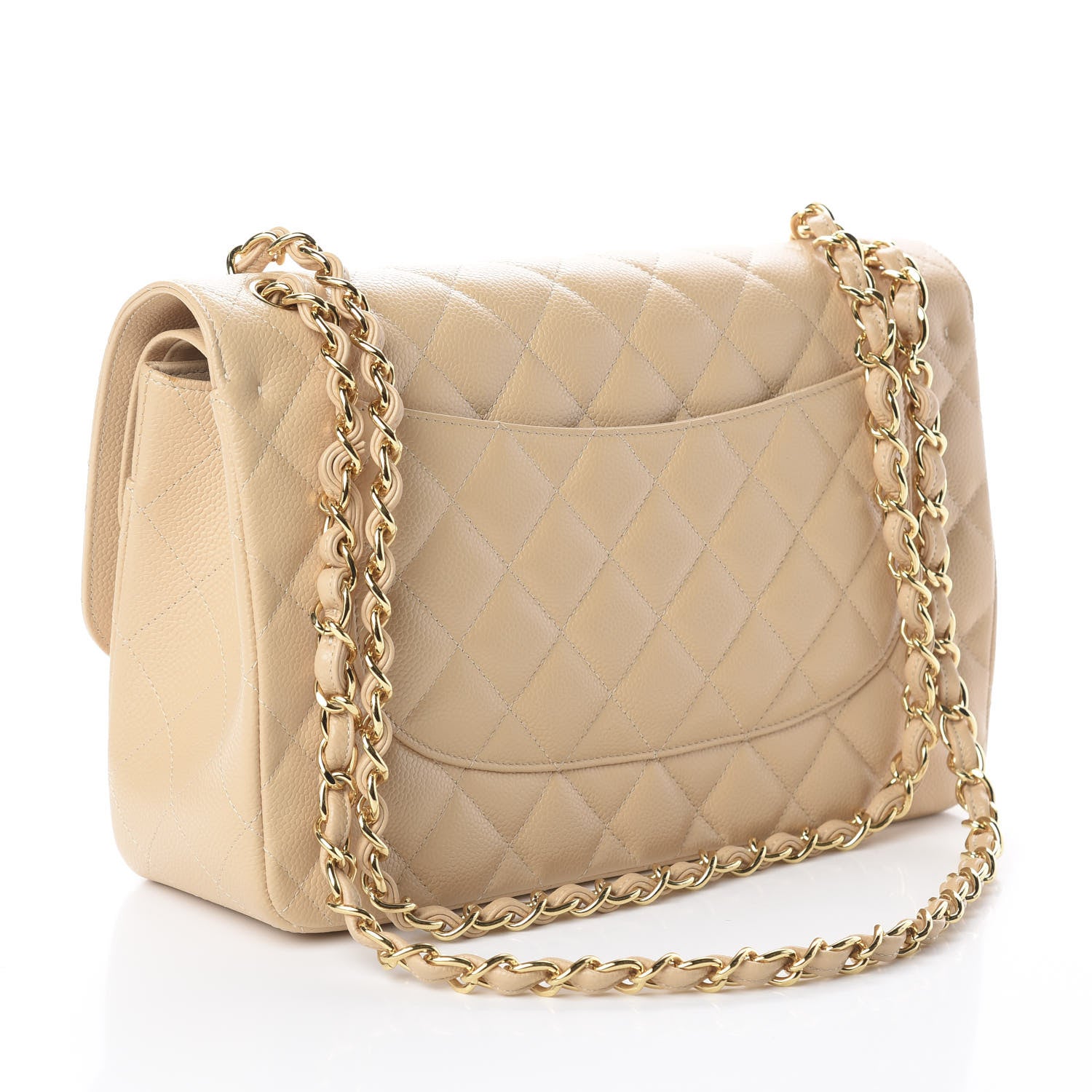 Chanel Caviar Quilted Jumbo Double Flap Beige Clair 2 of 9