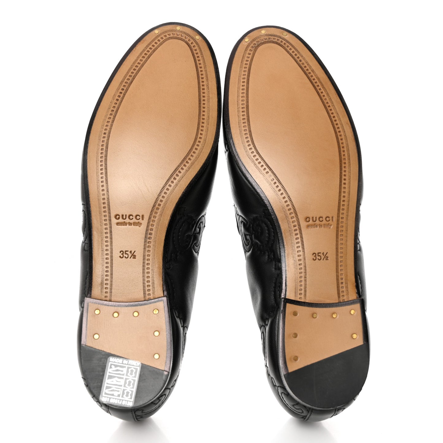 Nappa Charlotte GG Matelasse Womens Jordaan Loafers 35.5 Black