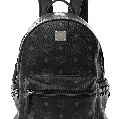 MCM Visetos Small Side Stud Stark Backpack Black 7 of 14
