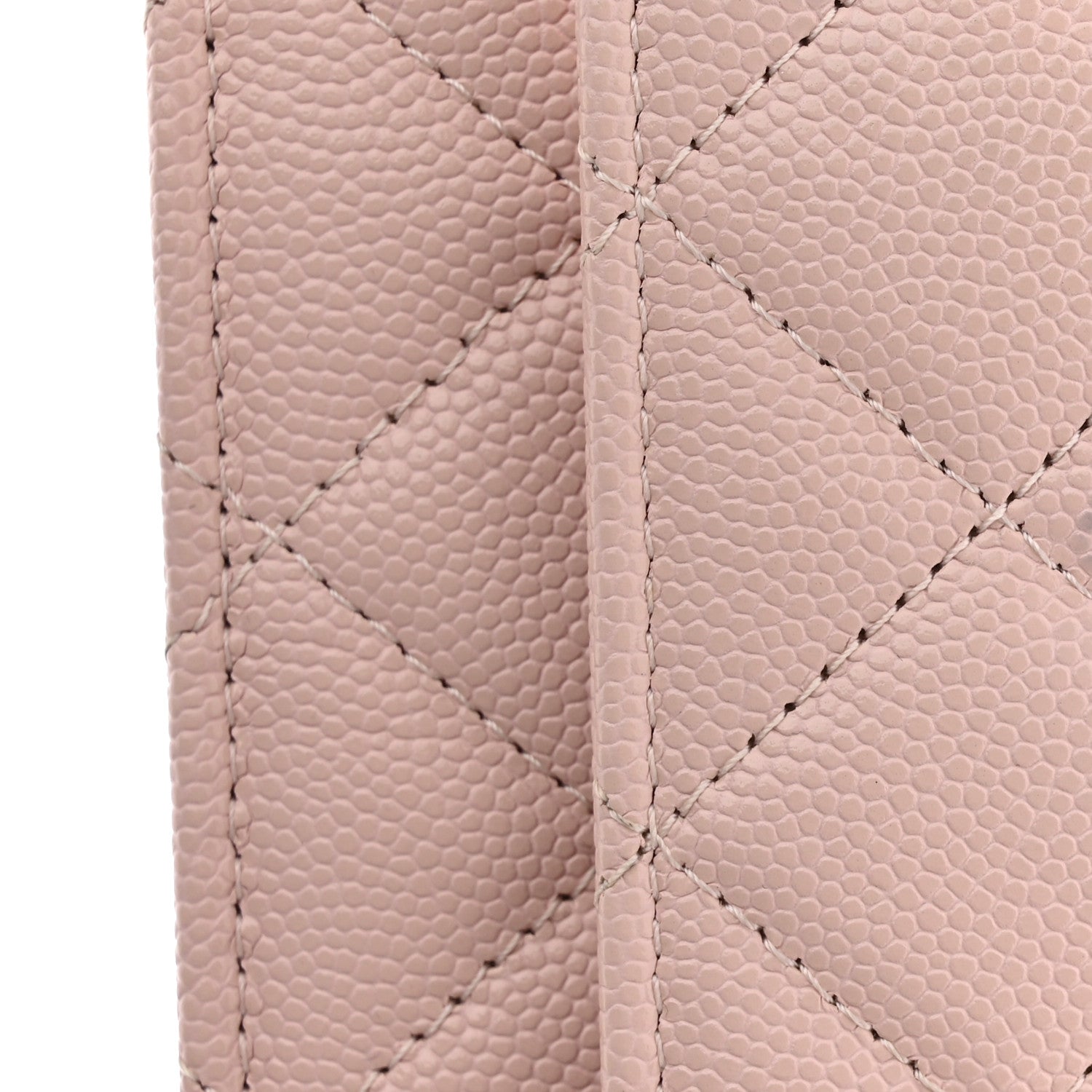 Chanel Caviar Quilted Crystal Enamel CC Wallet On Chain WOC Light Pink 11 of 12