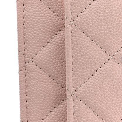 Chanel Caviar Quilted Crystal Enamel CC Wallet On Chain WOC Light Pink 11 of 12