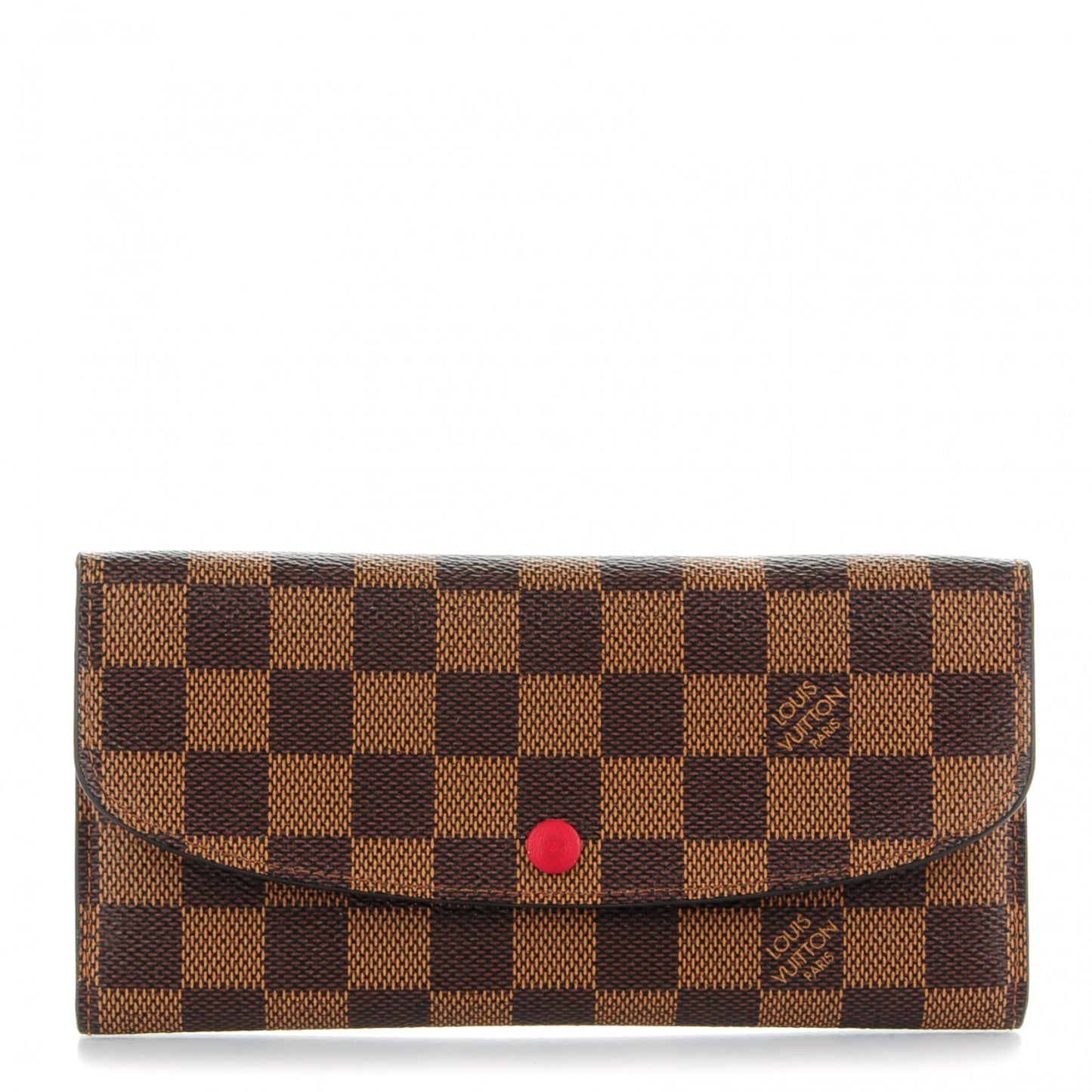 Damier Ebene Emilie Wallet Red