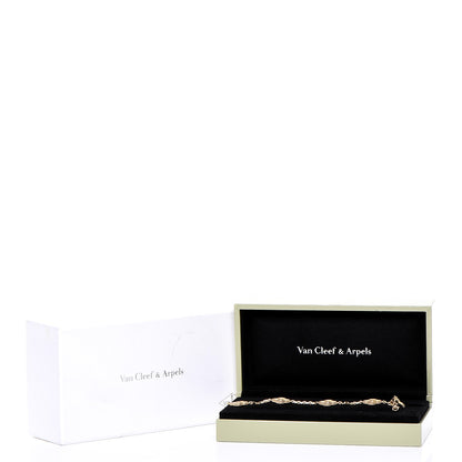 Van Cleef & Arpels 18K Yellow Gold 5 Motifs Vintage Alhambra Bracelet 6 of 6