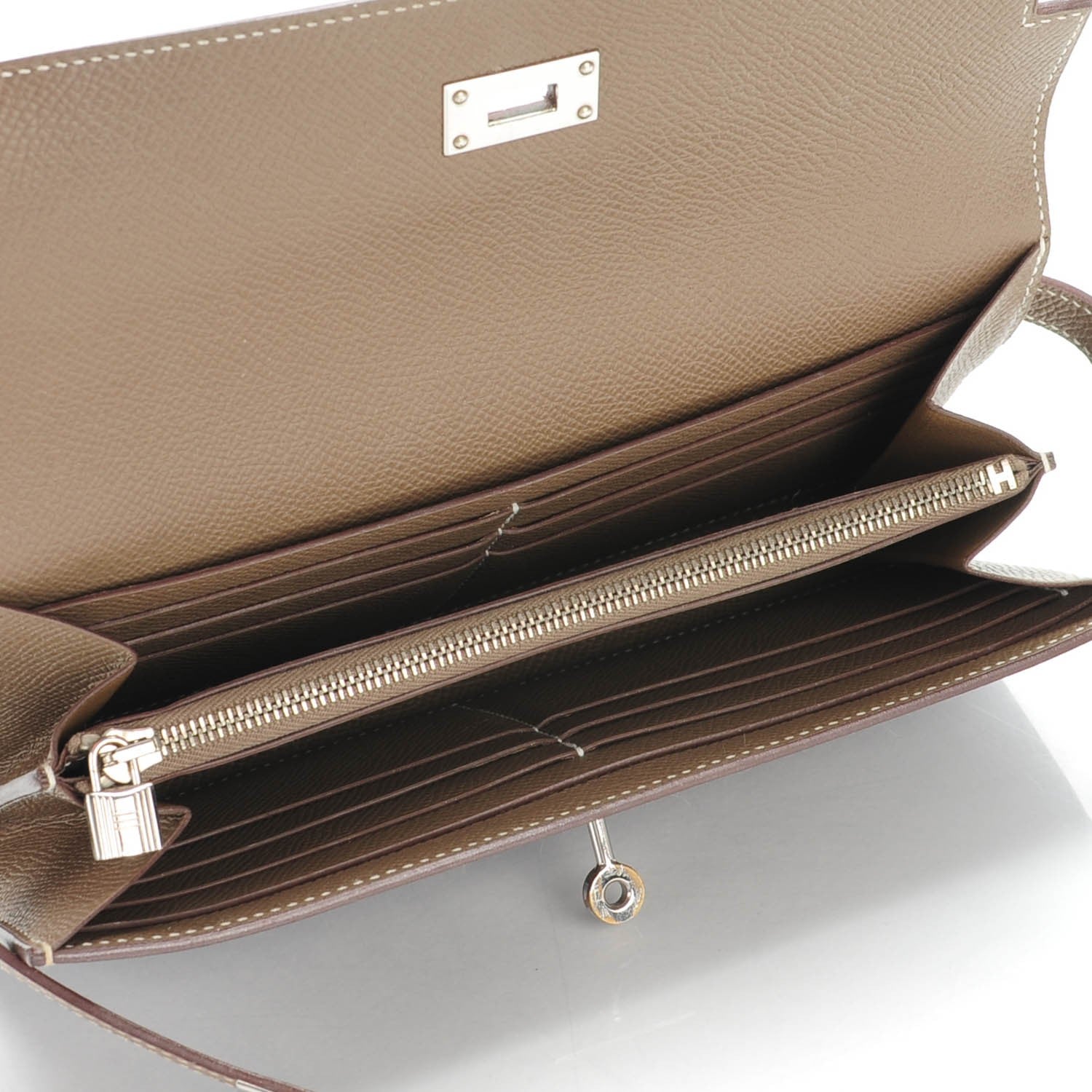 Hermes Epsom Kelly Longue Wallet Etoupe 5 of 9