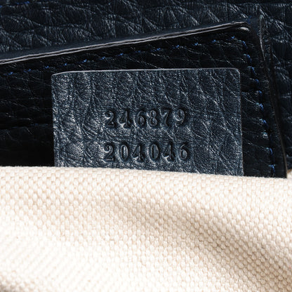 Gucci Guccissima New Bamboo Small Tassel Tote Dark Blue 7 of 7