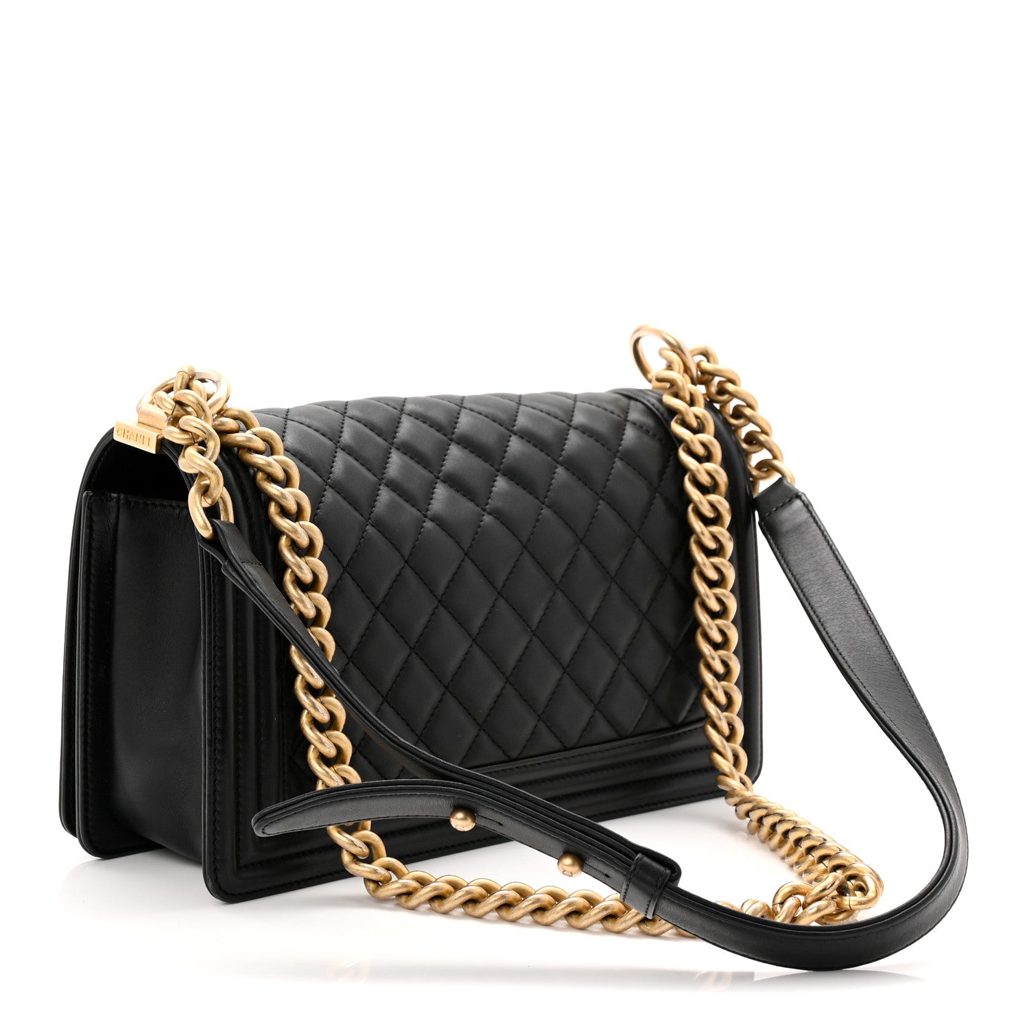 Chanel Lambskin Quilted Medium Boy Flap Black 3 of 11