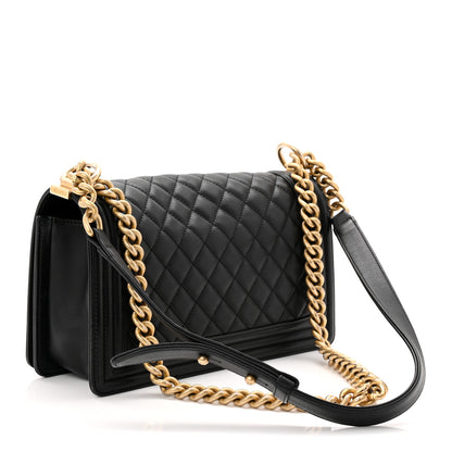Chanel Lambskin Quilted Medium Boy Flap Black 3 of 11