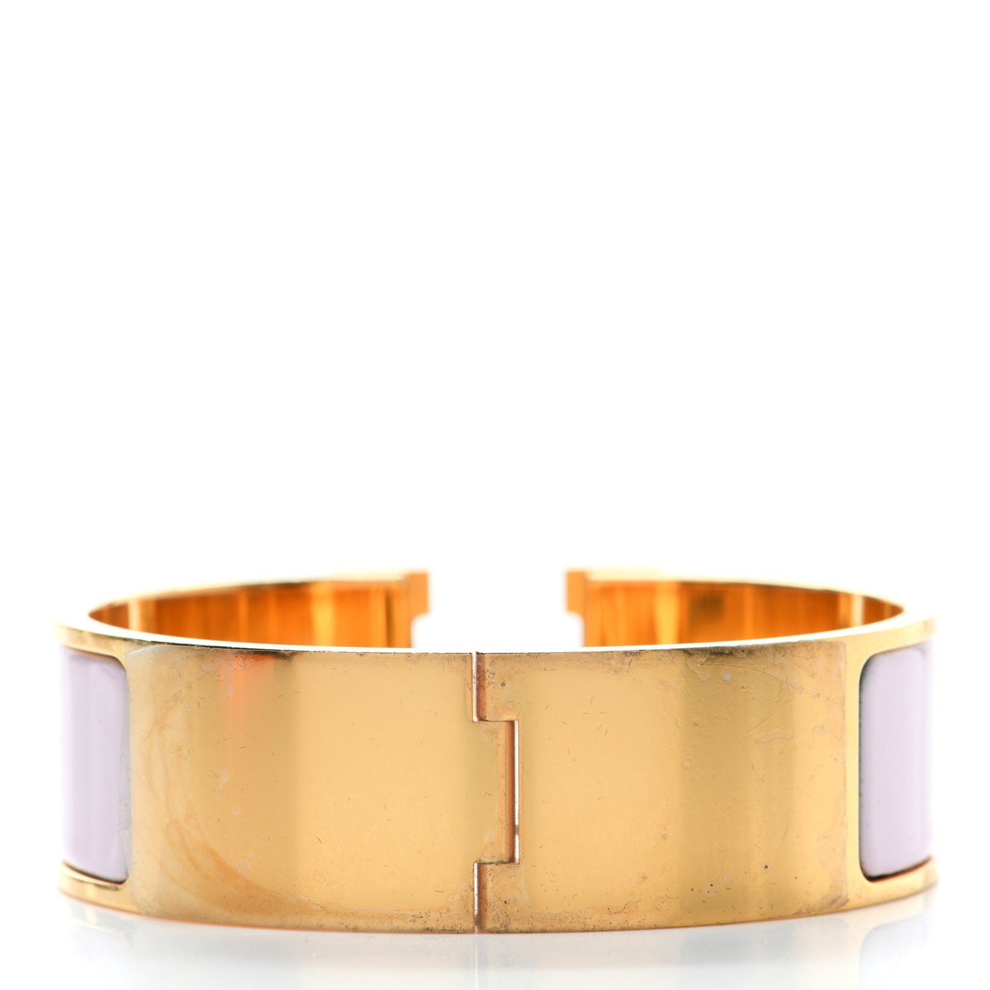 Enamel Wide Clic Clac H Bracelet GM Rose Dragee