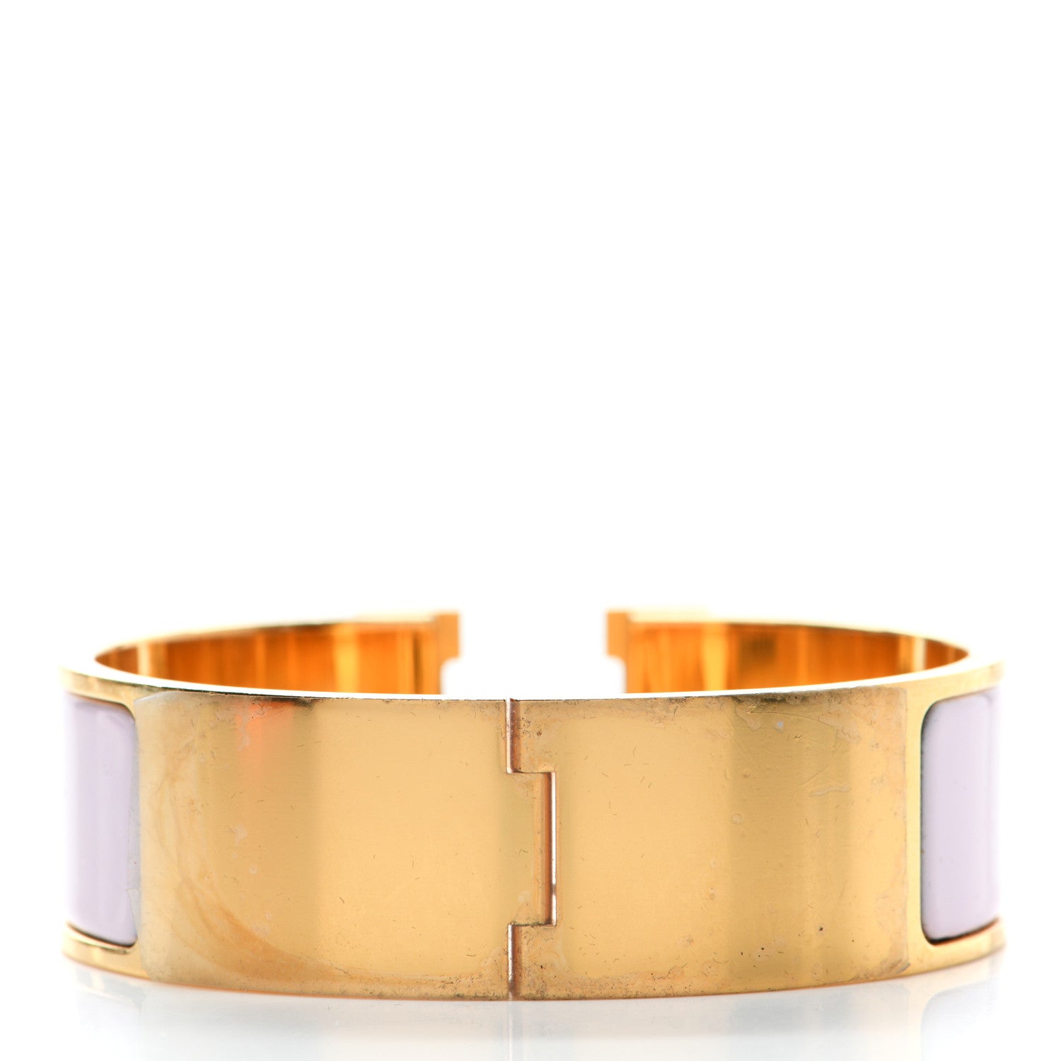Hermes Enamel Wide Clic Clac H Bracelet GM Rose Dragee 3 of 4