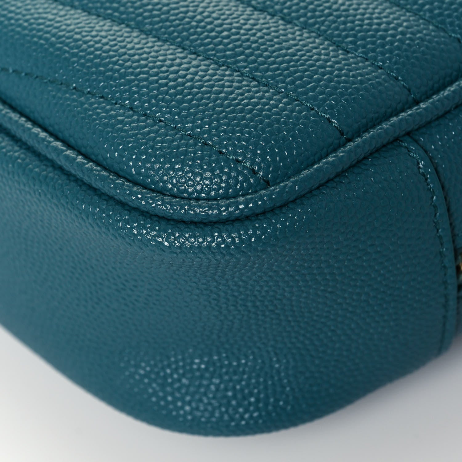 Saint Laurent Grain De Poudre Matelasse Monogram Mini Lou Camera Bag Blue Vert 9 of 12